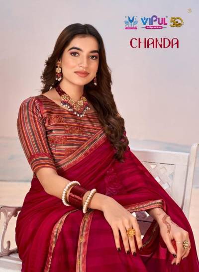 CHANDA BY VIPUL CHIFFON SAREE WHOLESALER IN INDIA